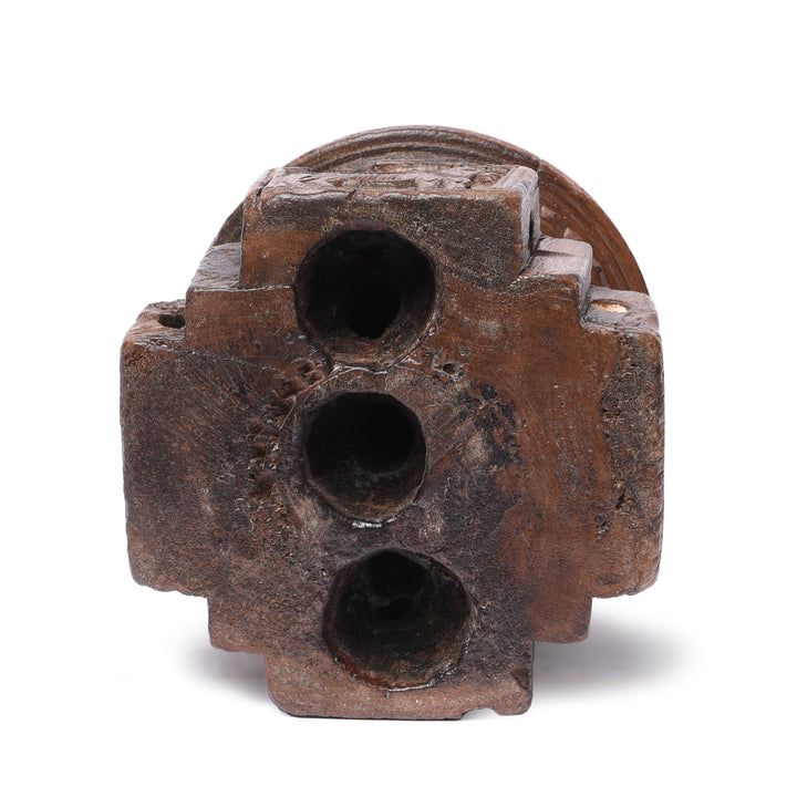 Underneath Of Candle stand Made From Old Indian Rosewood Seed Drill - 19thC | Indigo Antiques