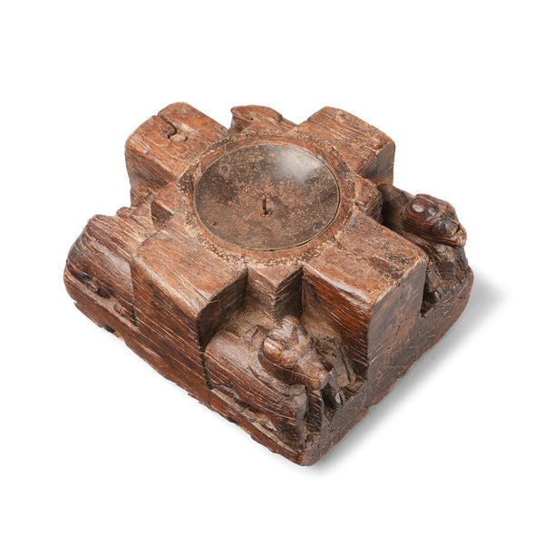 Old Wood Candle Stand From South India - 19thC