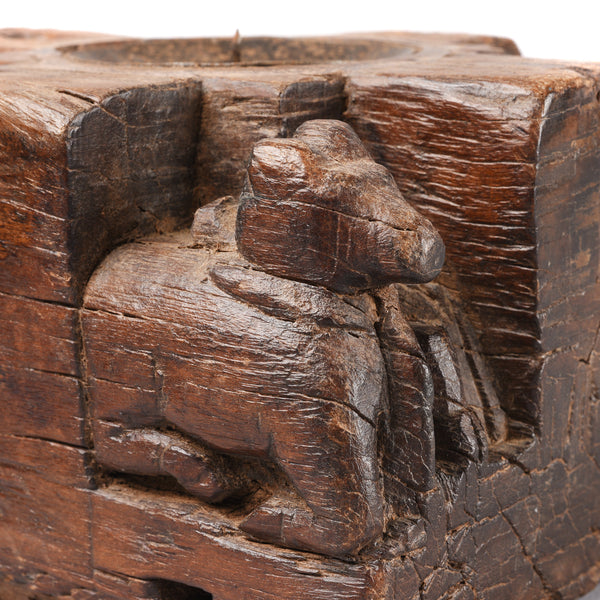 Old Wood Candle Stand From South India - 19thC