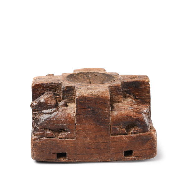 Old Wood Candle Stand From South India - 19thC