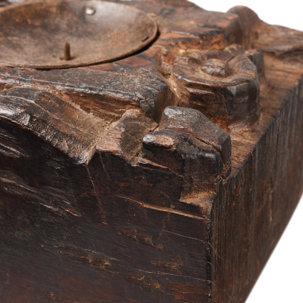 Old Wood Candle Stand From South India - 19thC