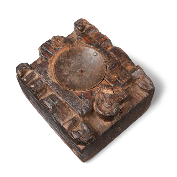 Old Wood Candle Stand From South India - 19thC