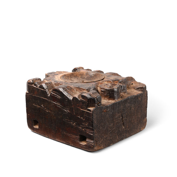 Old Wood Candle Stand From South India - 19thC