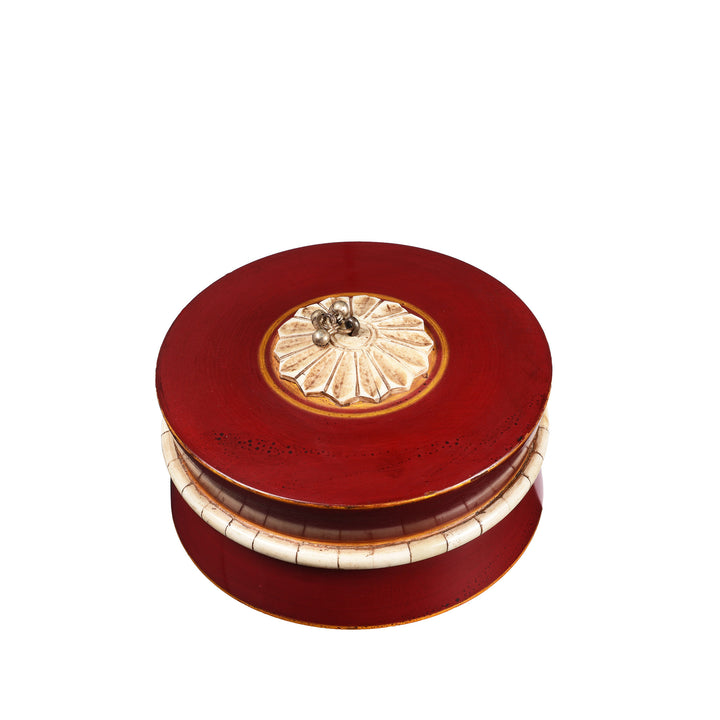 Small Indian Red Lacquer Box | Indigo Antiques