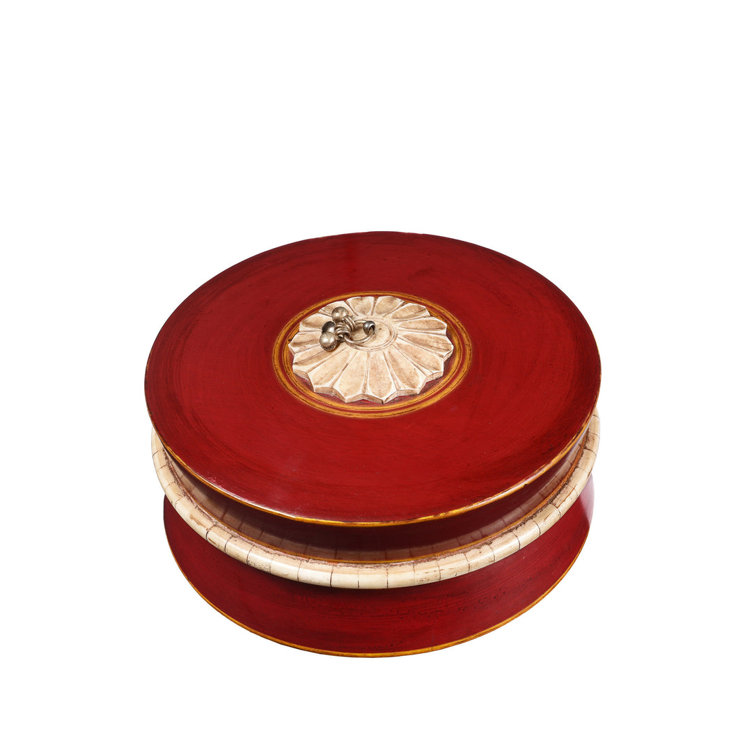 Medium Indian Red Lacquer Box | Indigo Antiques