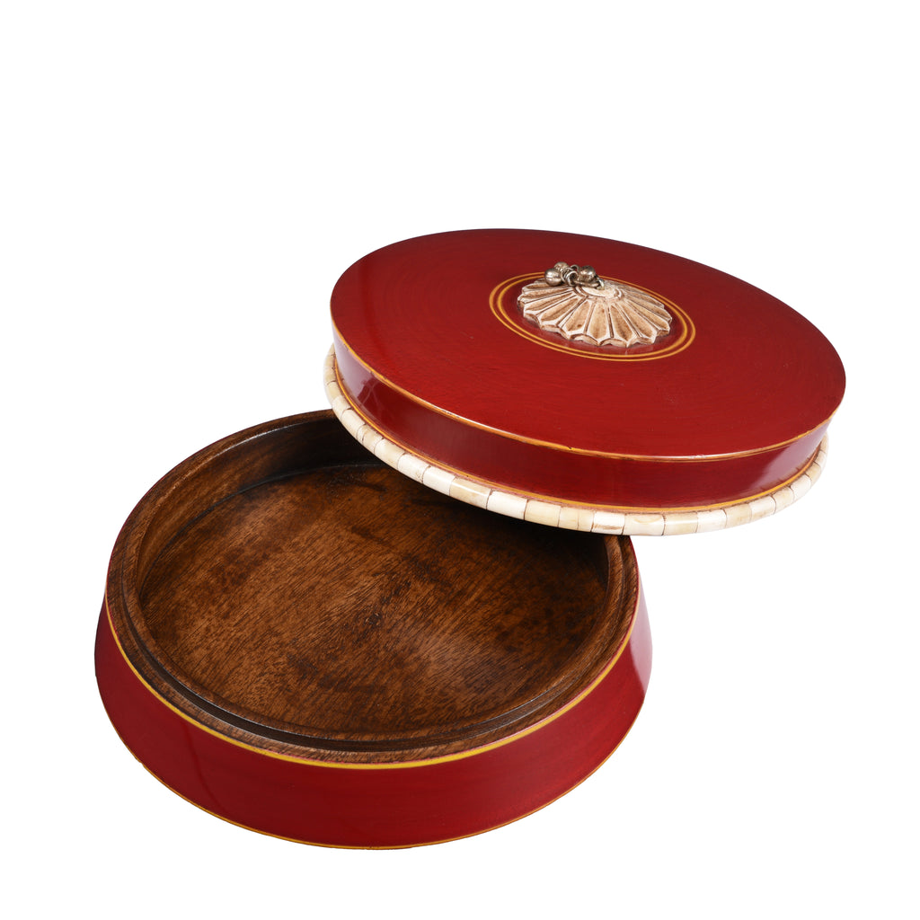 Indian Red Lacquer Box