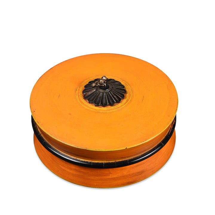 Large Orange Lacquer Pot | Indigo Antiques