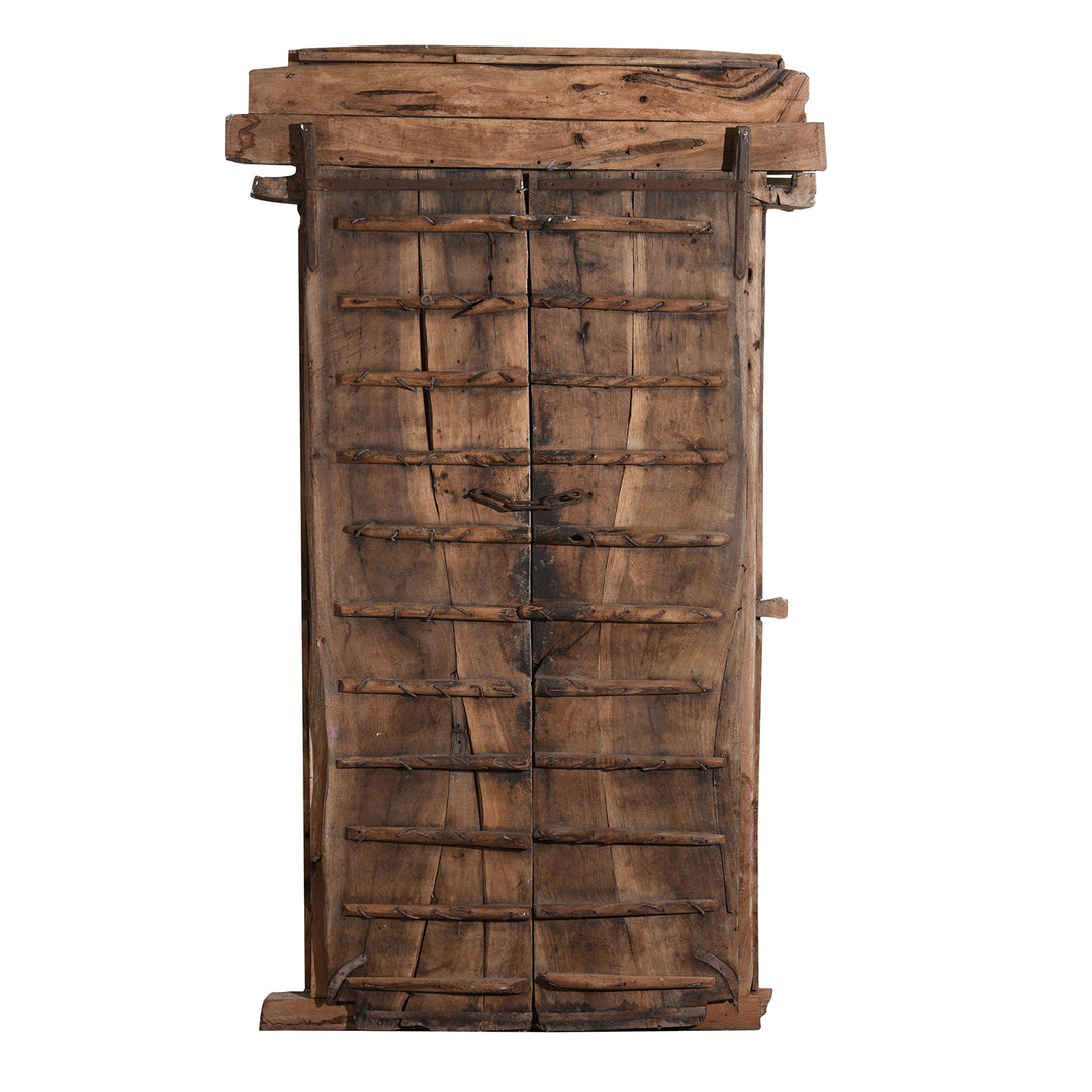 Reverse of an Indian Window Shutter From Shekhawati - 19thC