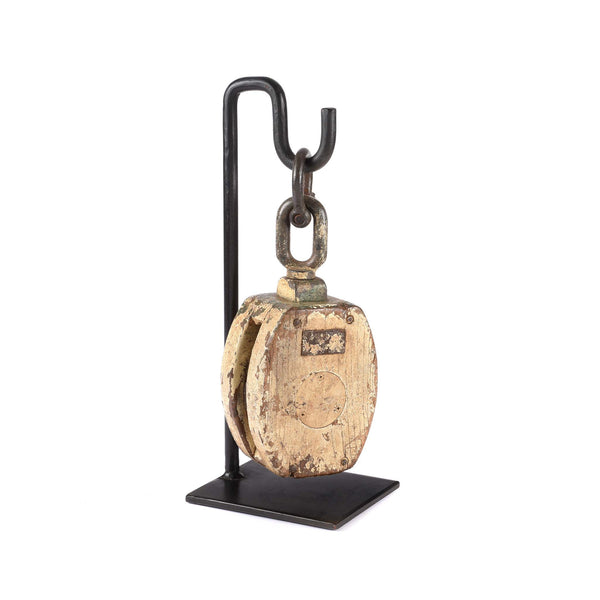 Old Teak Ships Pulley From Gujarat - Circa 1910