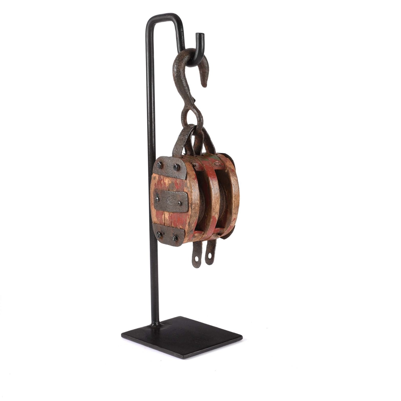 Old Teak Ships Pulley From Gujarat - Circa 1910