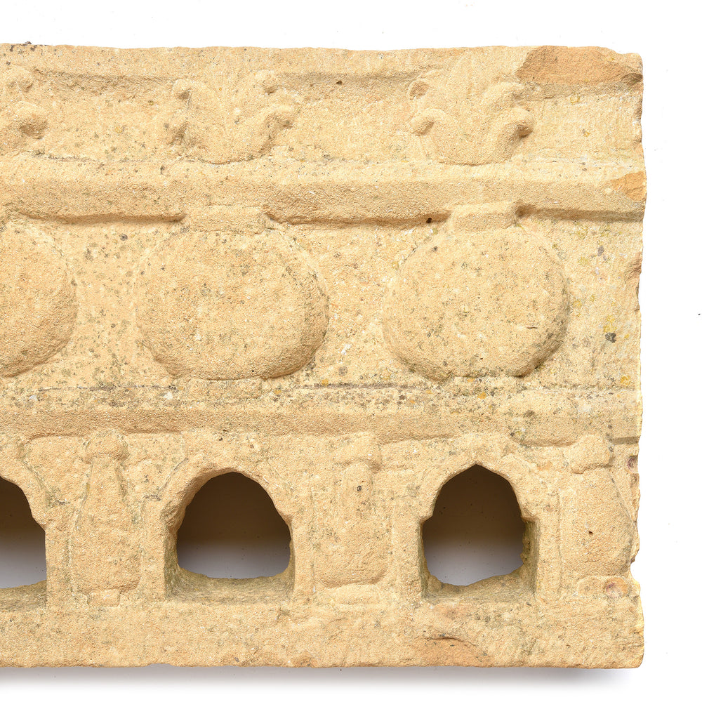 Carving Detail From Carved Stone Dovecote / Lamp Niche  - from Rajasthan - 19thC | Indigo Antiques
