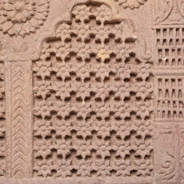 Jali Effect Detail From Carved Stone Panel With Lotus From Jaisalmer - 19thC | Indigo Antiques