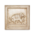 White Marble Mughal Style Elephant Panel