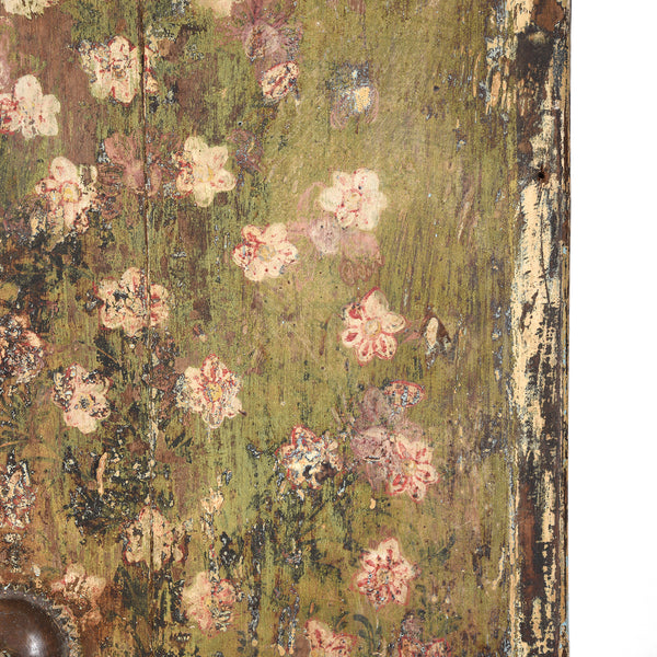Old Painted Indian Door From Gujarat - 19thC