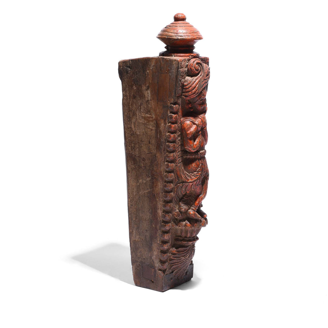 Angled View Of Carved Musician From Banswara - 19thC | Indigo Antiques