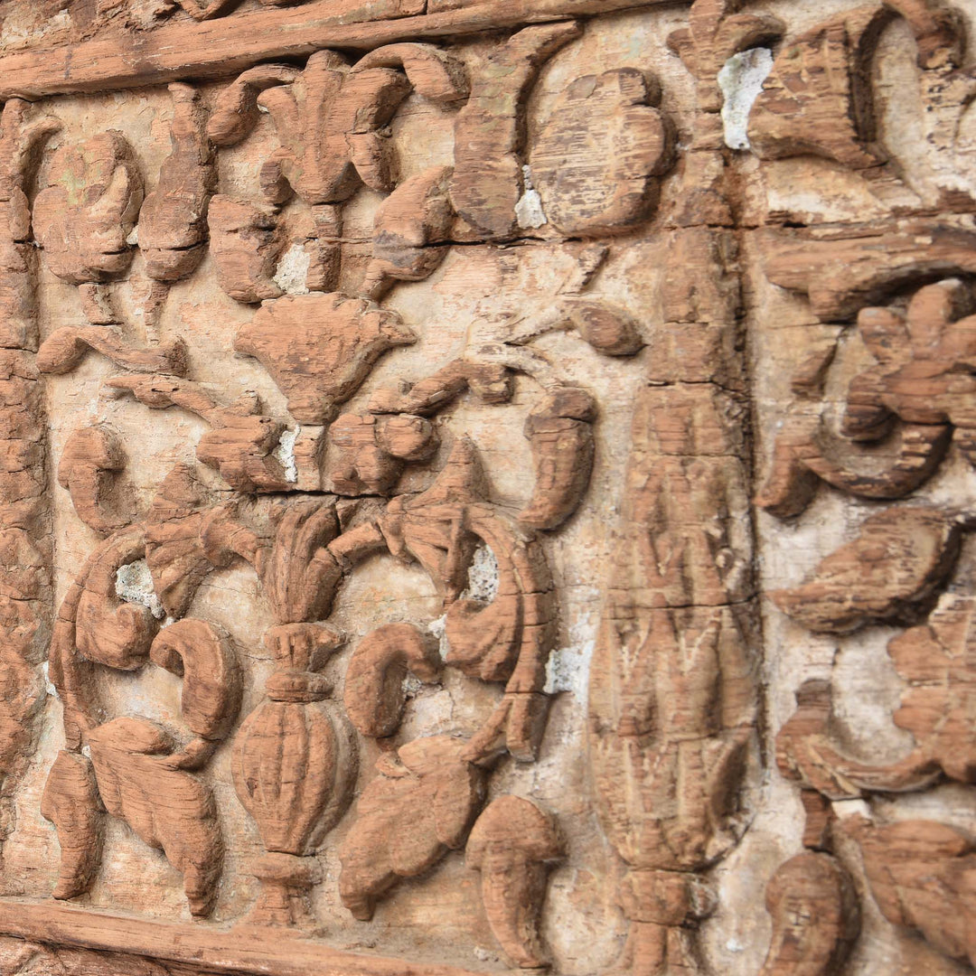 Carving Depth Detail From Indian Tribal Panel From Orissa - 18thC | Indigo Antiques