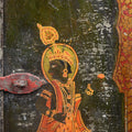 Painted Bikaner Window Shutter Depicting Radha & Krishna - 19thC
