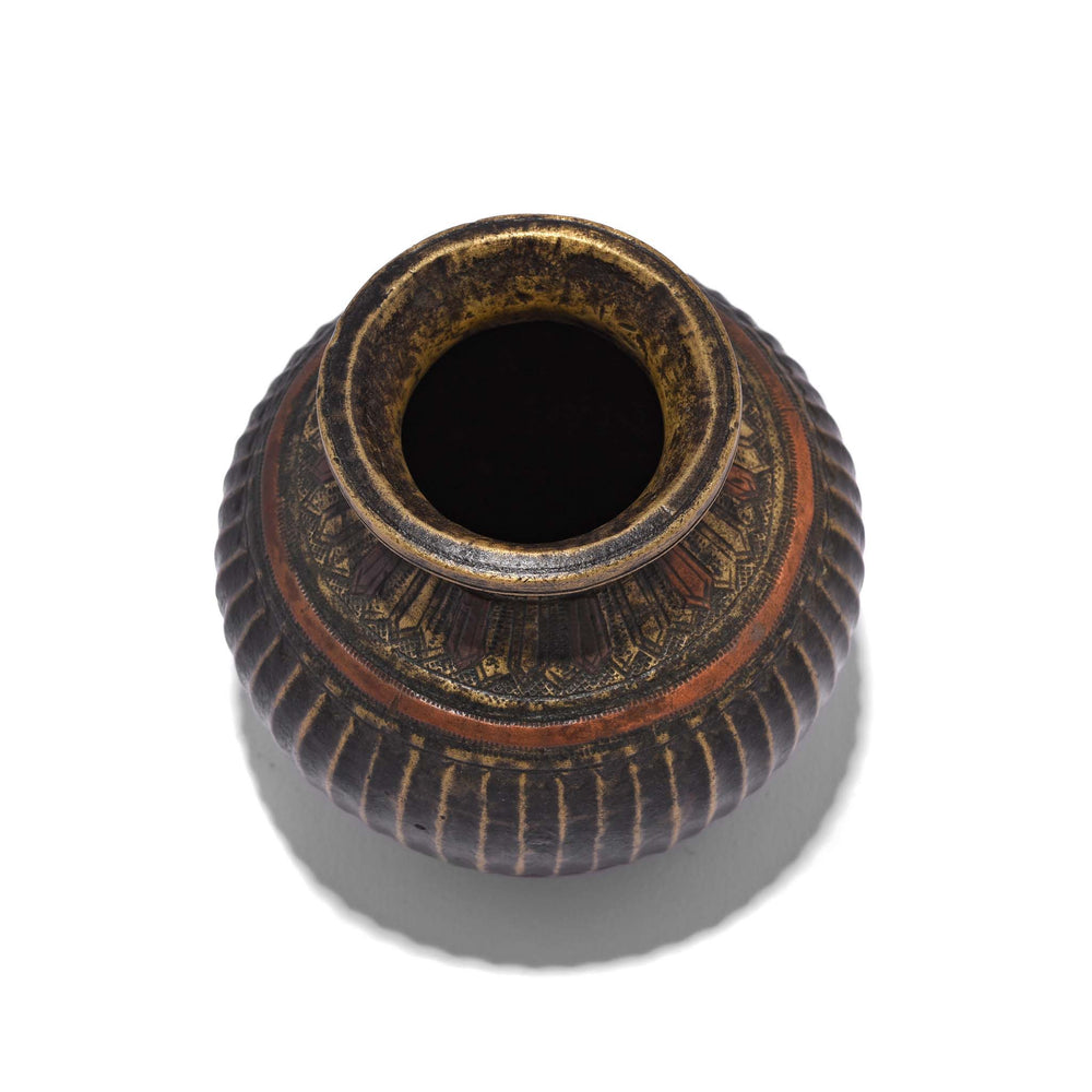 Top Down View From Brass And Copper Holy Water Pot - 19thC | Indigo Antiques