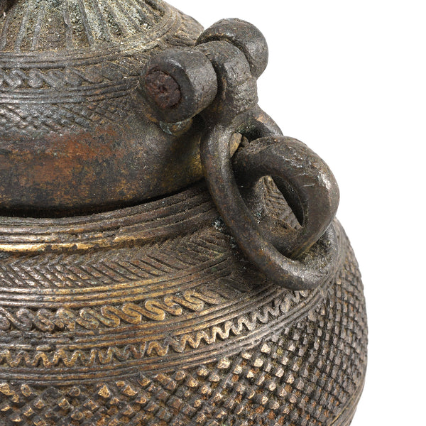 Bronze Dhokra Work Money Box From Kandhamal - 19th Century