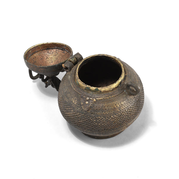 Bronze Dhokra Work Money Box From Kandhamal - 19th Century