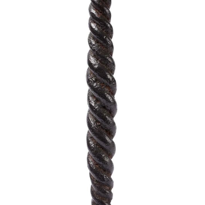 Detail From Twisted Iron Candlestick From Rajasthan | Indigo Antiques