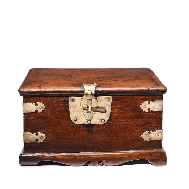 Brass Bound Teak Chest - 19thC | Indigo Antiques