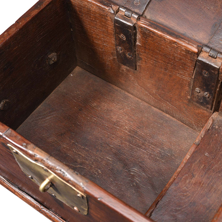 Interior Of Brass Bound Teak Chest - 19thC | Indigo Antiques