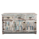 Reclaimed Teakwood Sideboard With Painted Finish