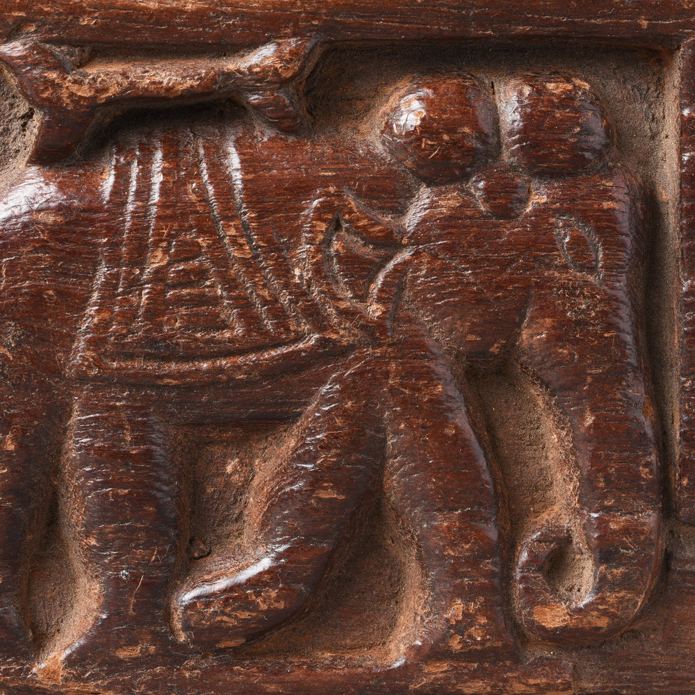 Detail From Tribal Elephant Carving From South Rajasthan - 19thC | Indigo Antiques