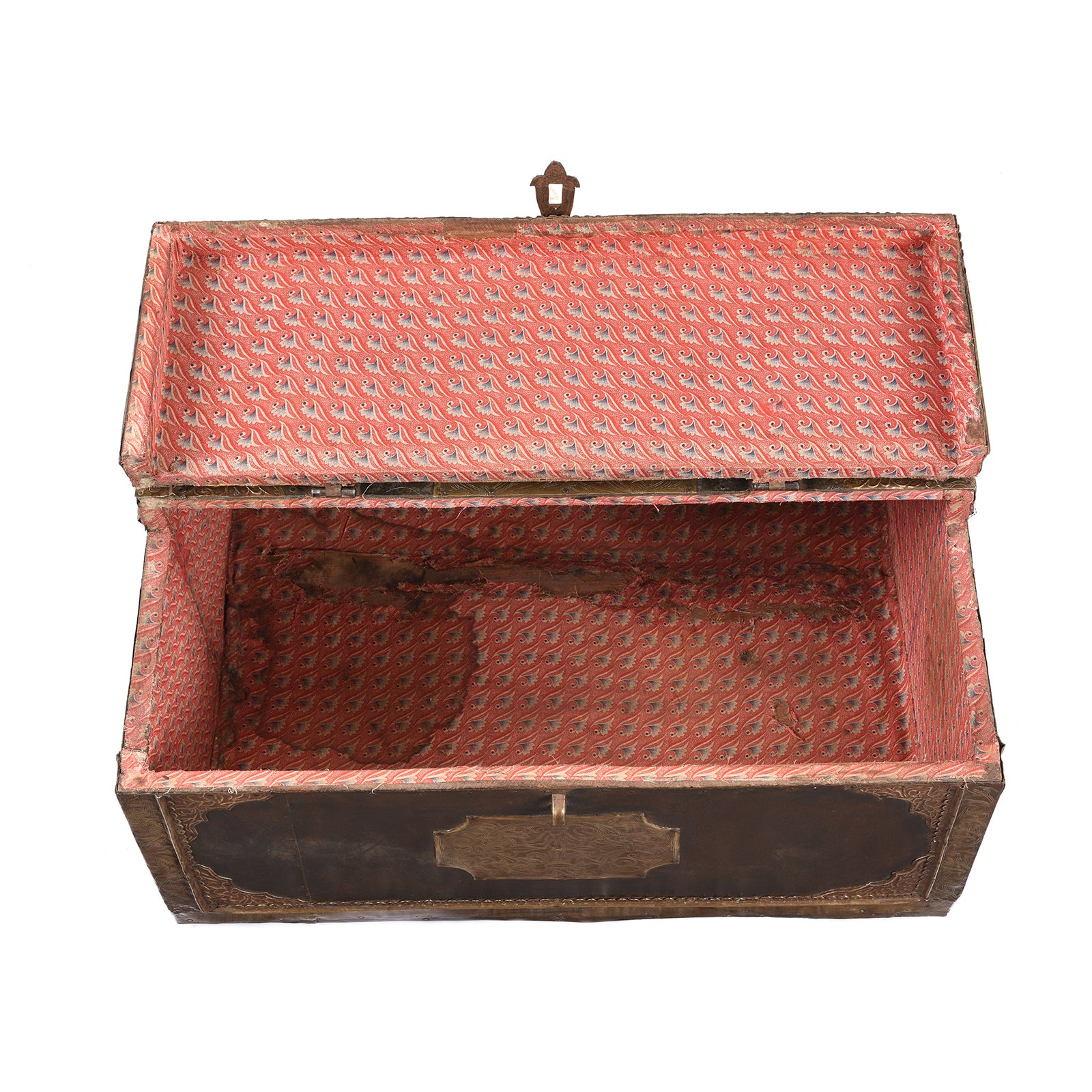 Open Lid VIew Of Antique Dowry Box From Shekhawati - 19th Century | Indigo Antiques