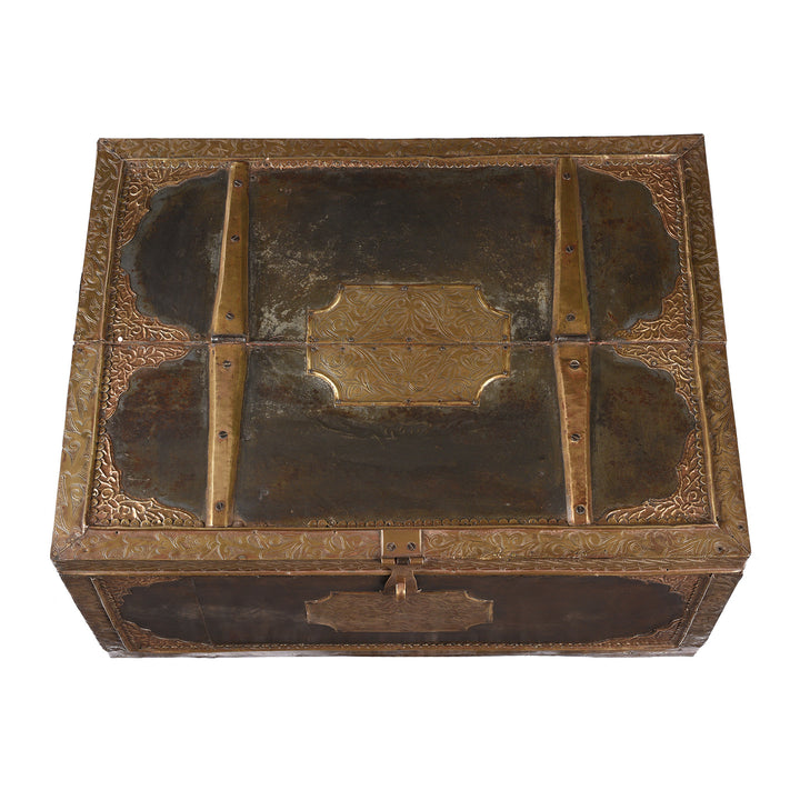 Top Down View Of Antique Dowry Box From Shekhawati - 19th Century | Indigo Antiques