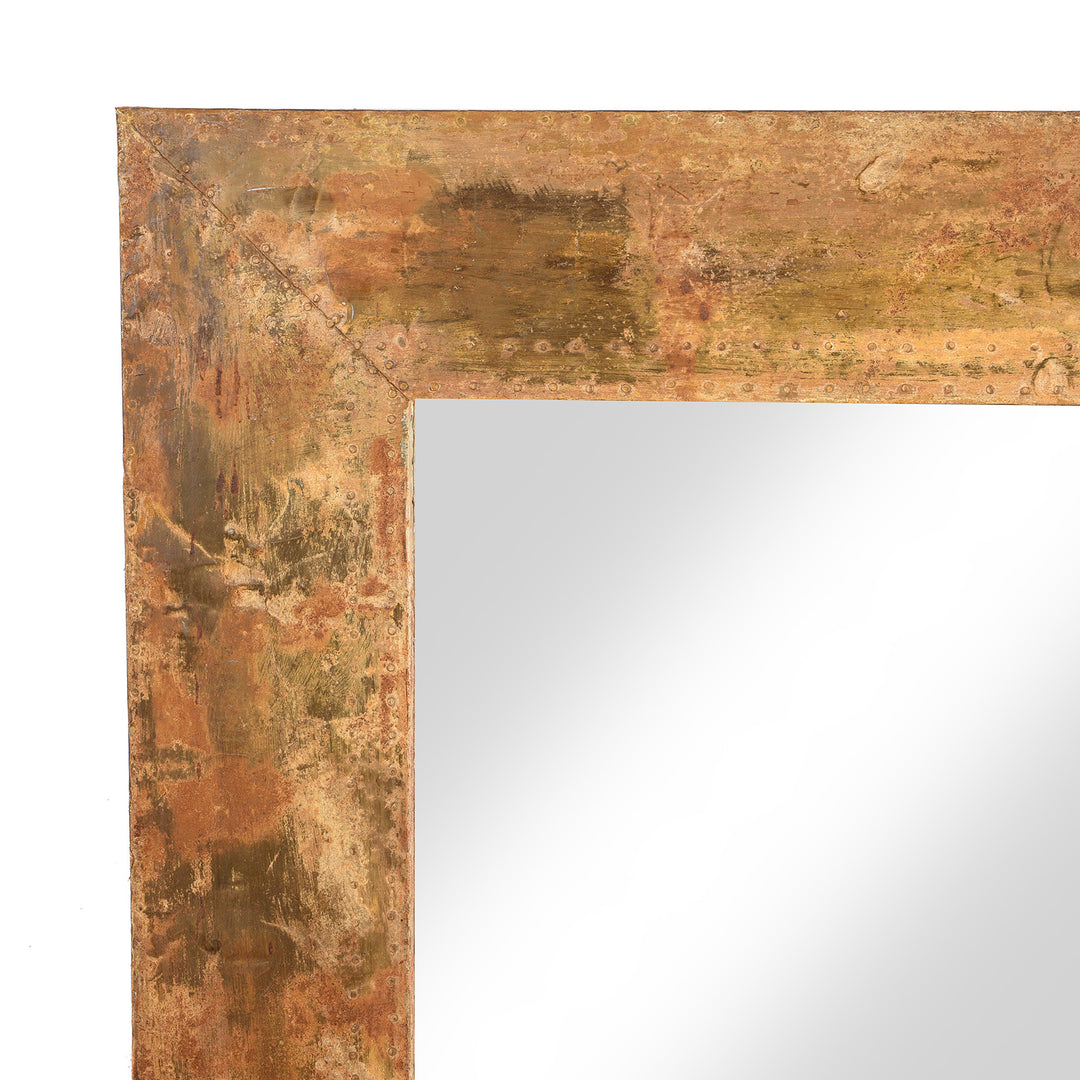 Vintage Detail  Zinc Clad Mirror | Indigo Antiques 