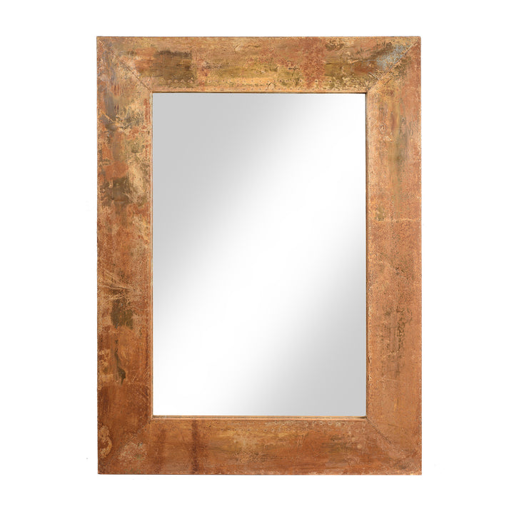 Vintage Portrait Zinc Clad Mirror | Indigo Antiques 