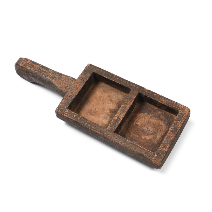 Vintage Carved Jackfruit Spice Tray From Kerala - Ca 1950's | Indigo Antiques