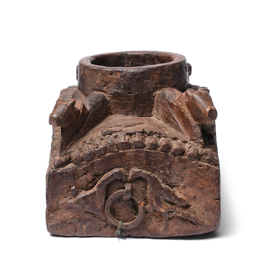 Teak Candle Holder From Kerala - Ca 100 Yrs Old | Indigo Antiques
