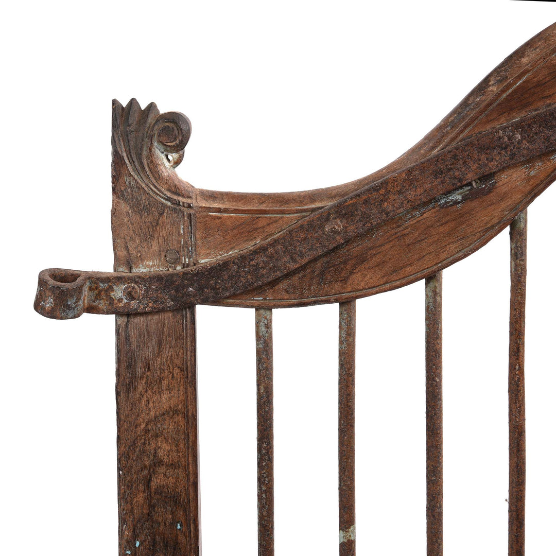 Detail From Carved Sunburst Dog Gate From Gujarat - 19thC | INDIGO ANTIQUES