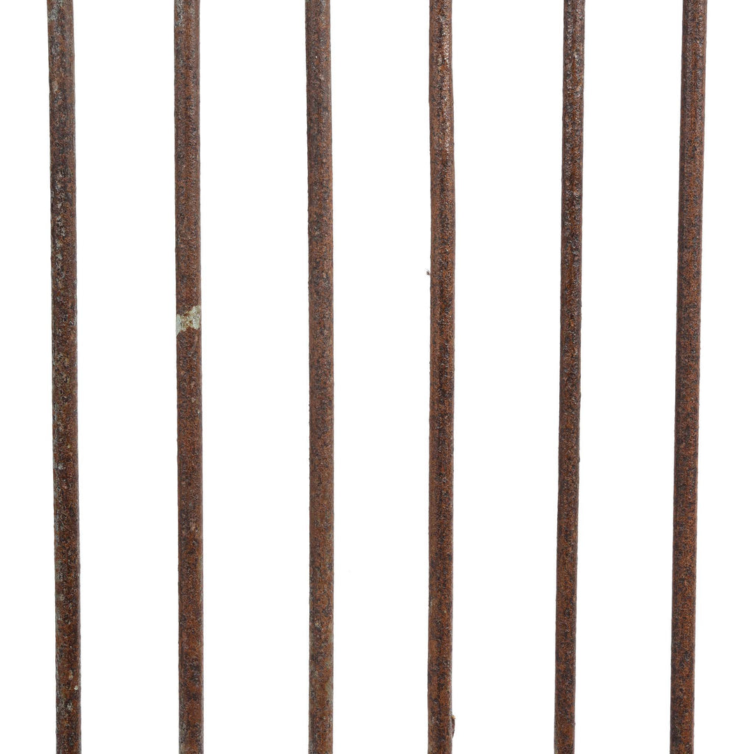Iron Bars Detail From Carved Sunburst Dog Gate From Gujarat - 19thC | INDIGO ANTIQUES