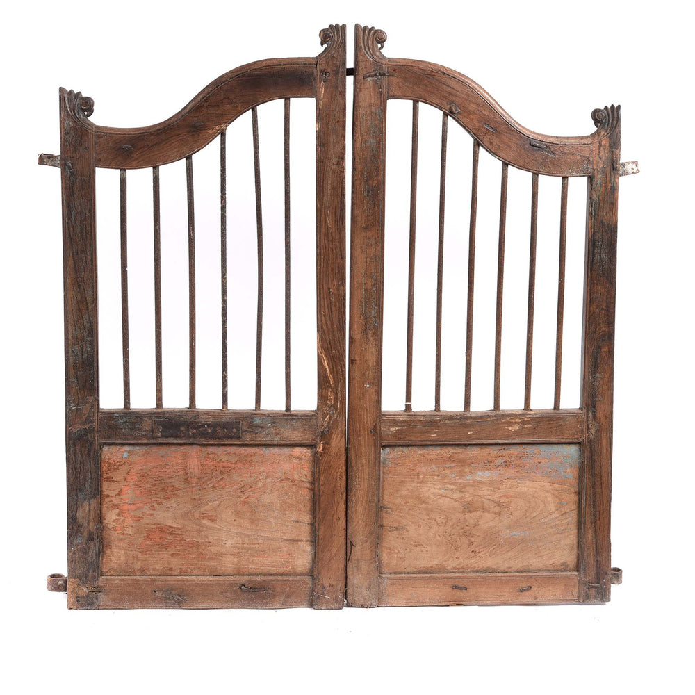 Reverse Of Carved Sunburst Dog Gate From Gujarat - 19thC | INDIGO ANTIQUES