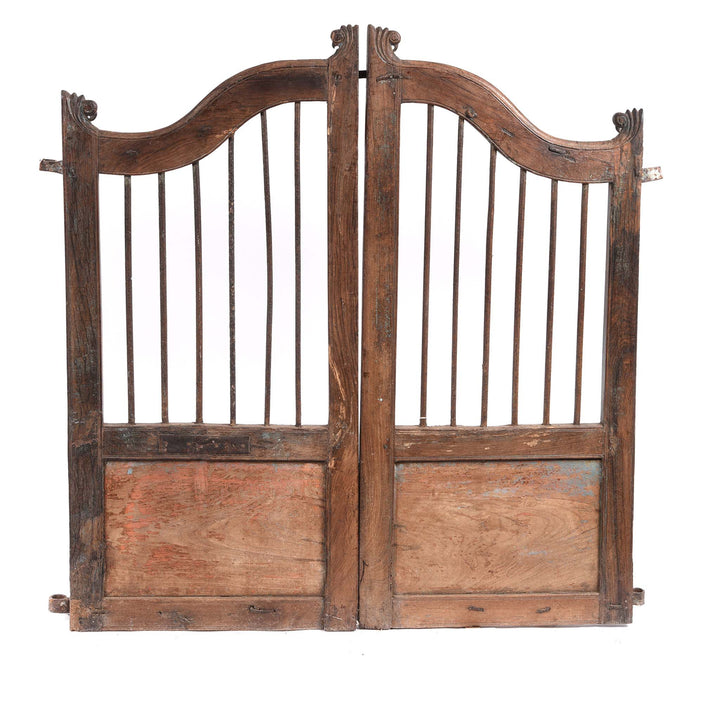 Reverse Of Carved Sunburst Dog Gate From Gujarat - 19thC | INDIGO ANTIQUES