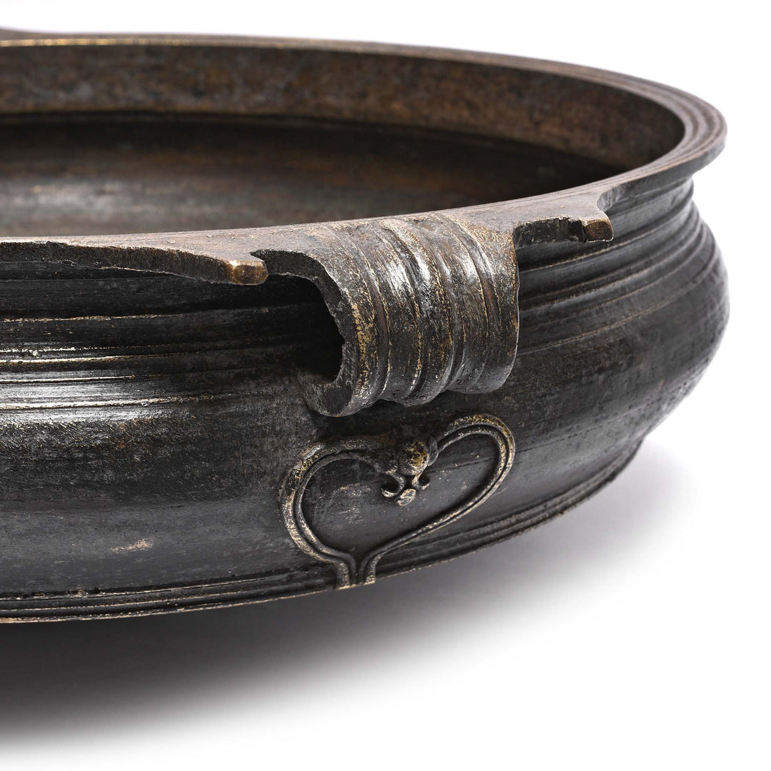 Angled View of Bronze Urli from South India - Late 19thC | Indigo Antiques