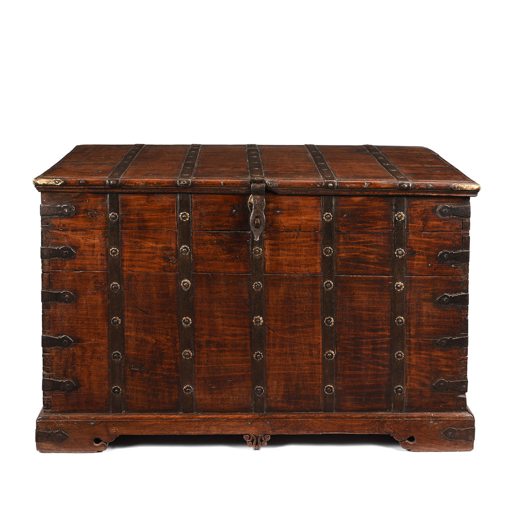 Iron Bound Teak Chest - 19thC