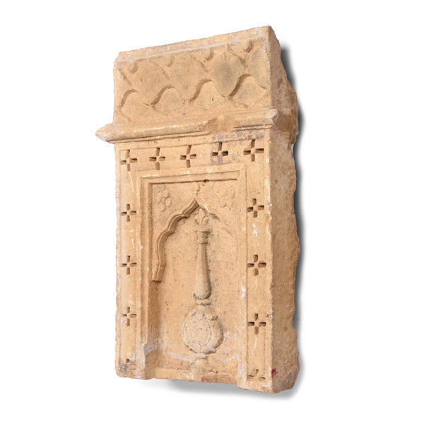 Carved Stone Panel - Mughal Style - 19thC