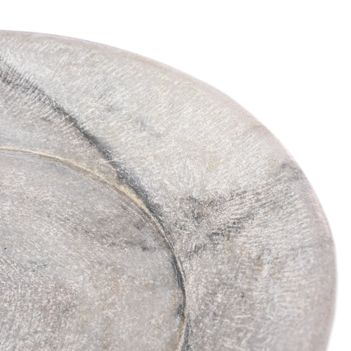 Detail Of Old Carved Marble Bowl From Rajasthan - 50-80 Yrs Old | Indigo Antiques