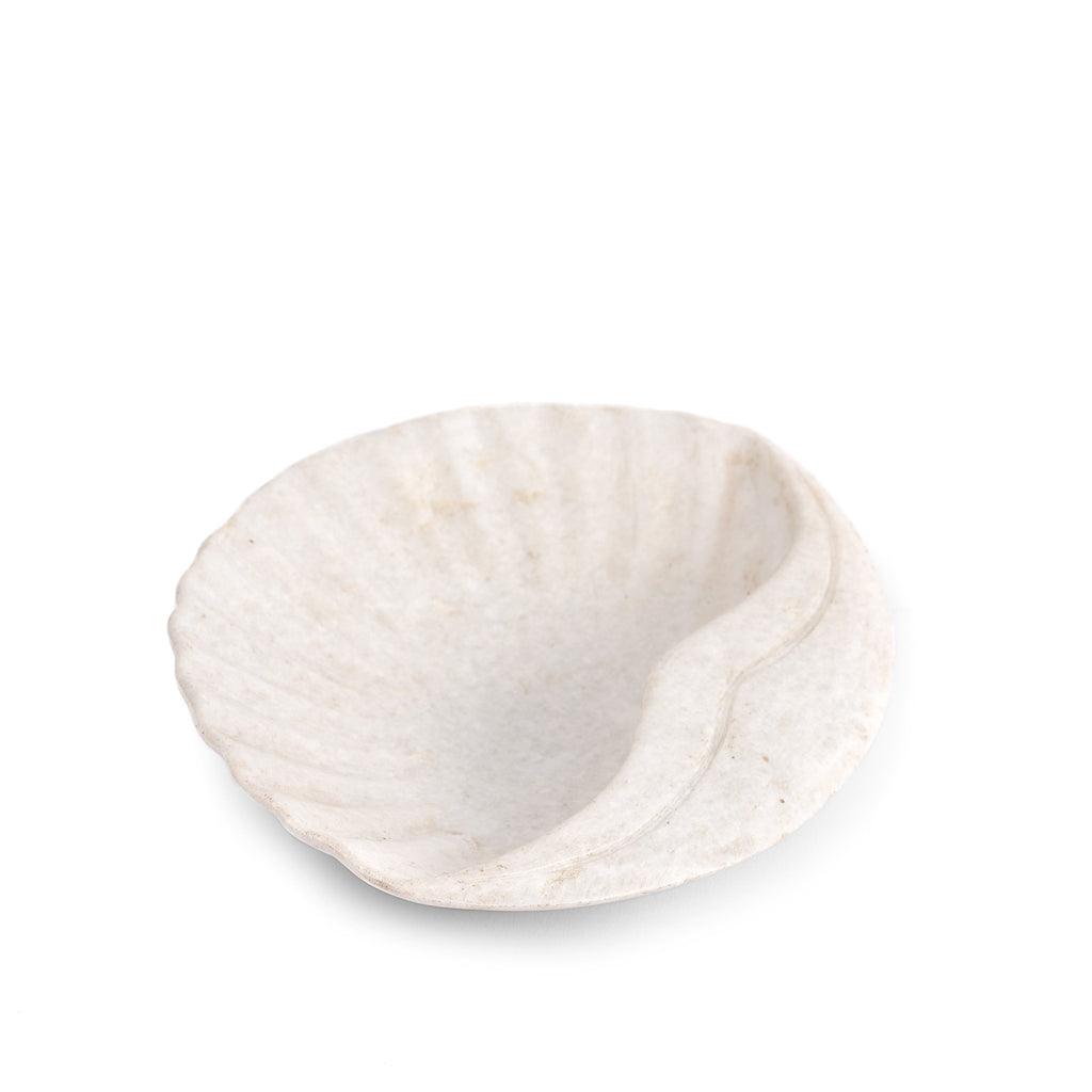 White Marble Shell Soap Dish