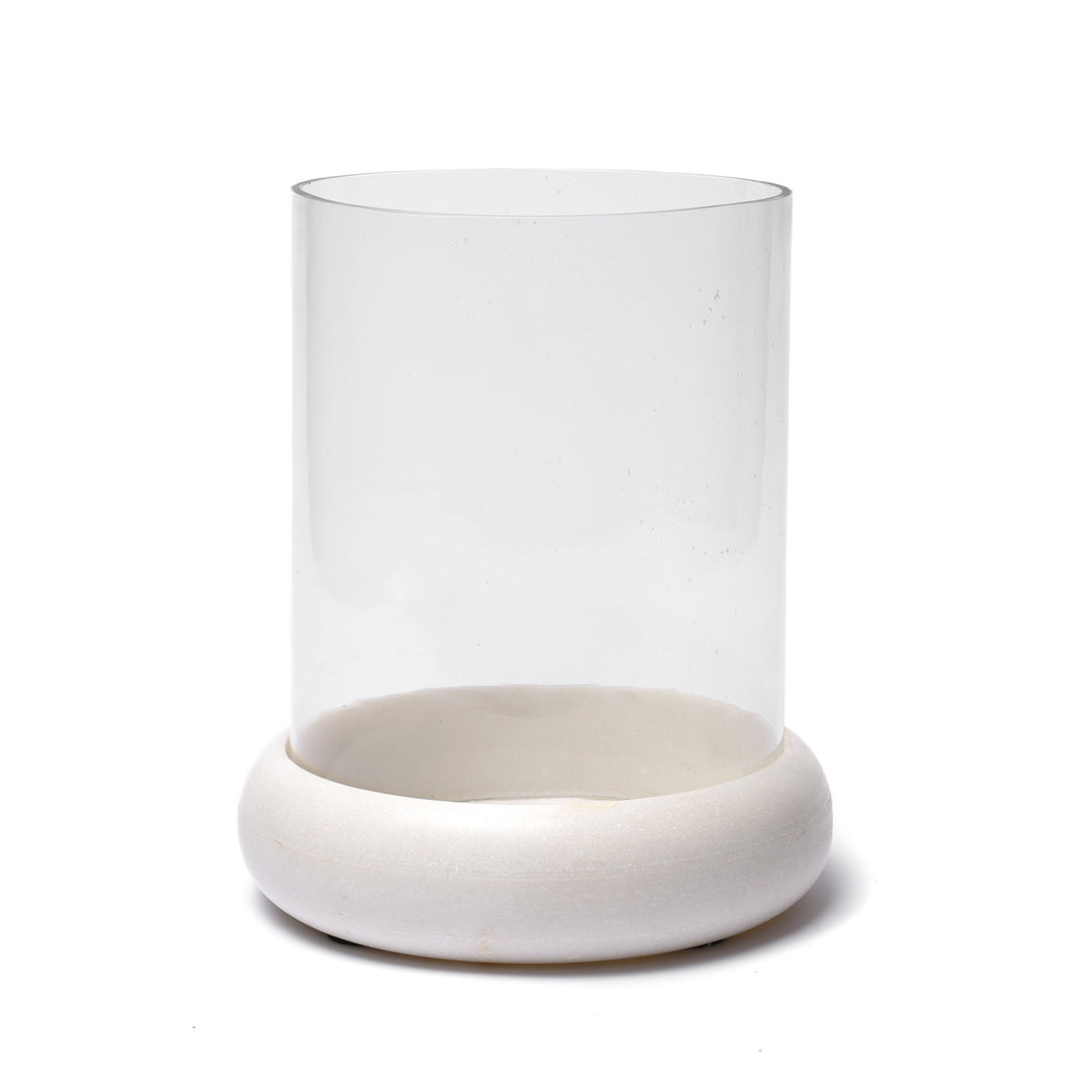 Glass & Marble Storm Lamp | Indigo Antiques