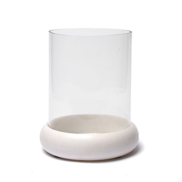 Glass & Marble Storm Lamp | Indigo Antiques