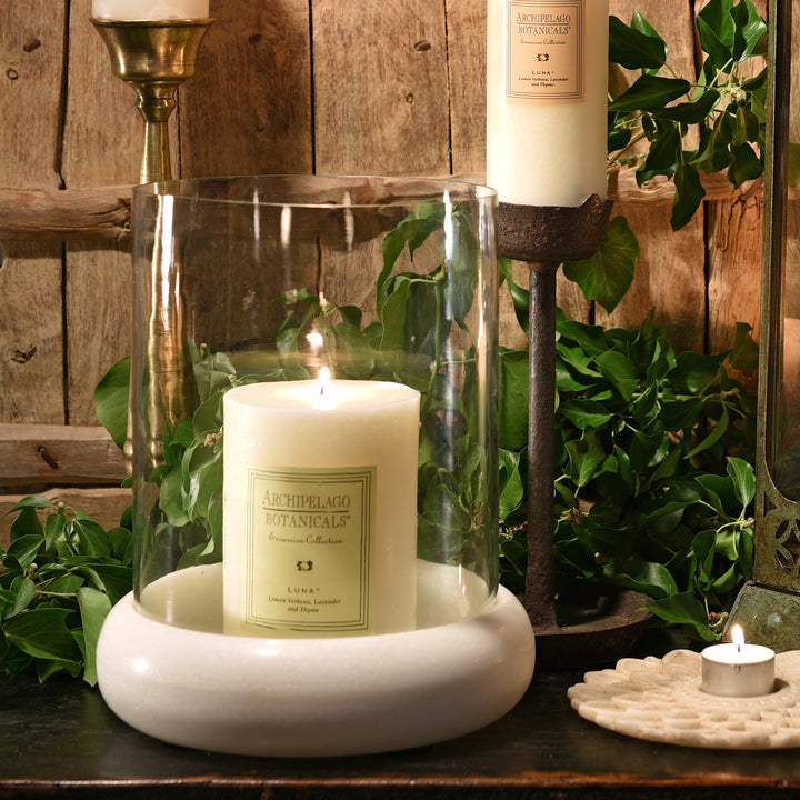 Glass & Marble Storm Lamp