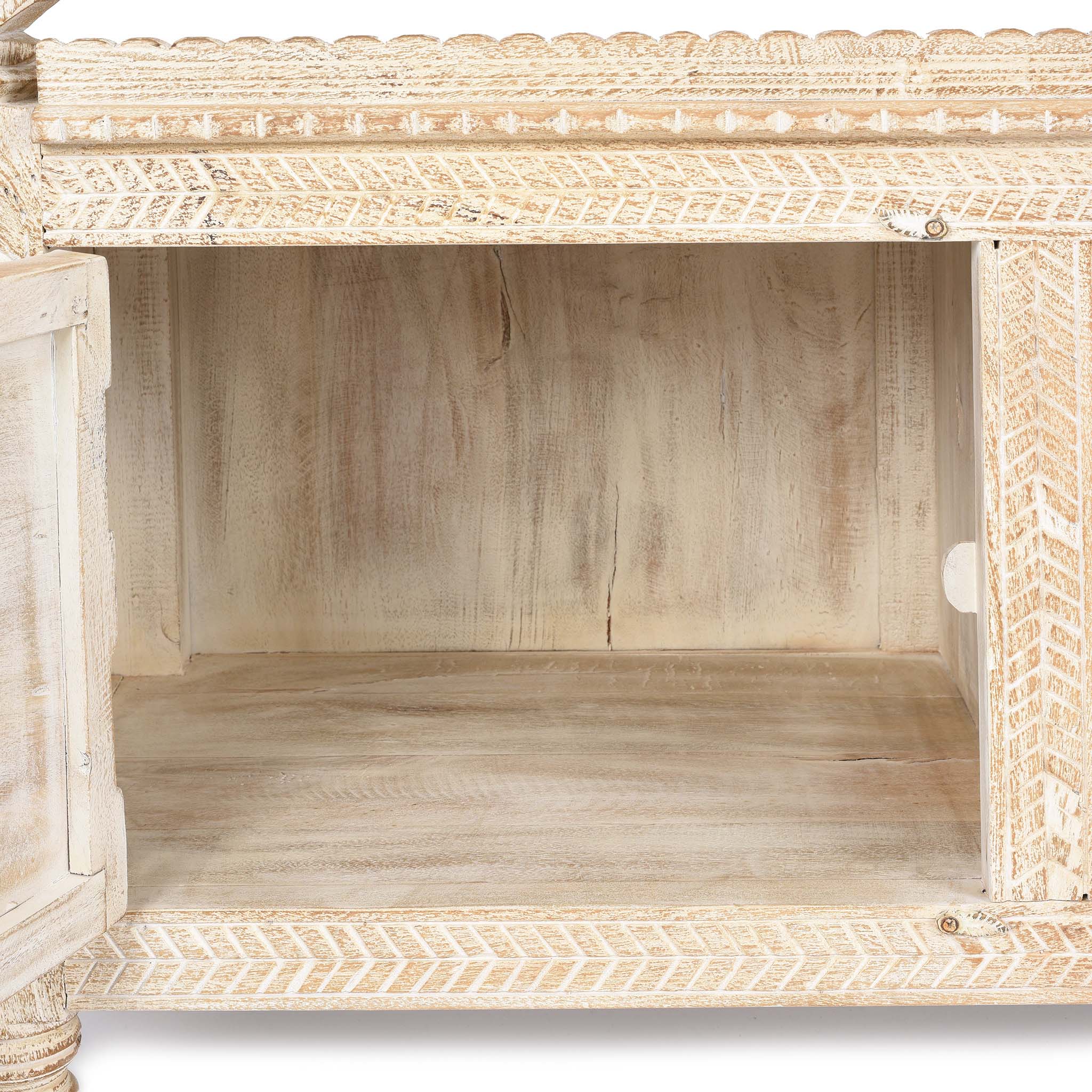 Interior Detail From Low Kutchi AV Cabinet | Indigo Antiques