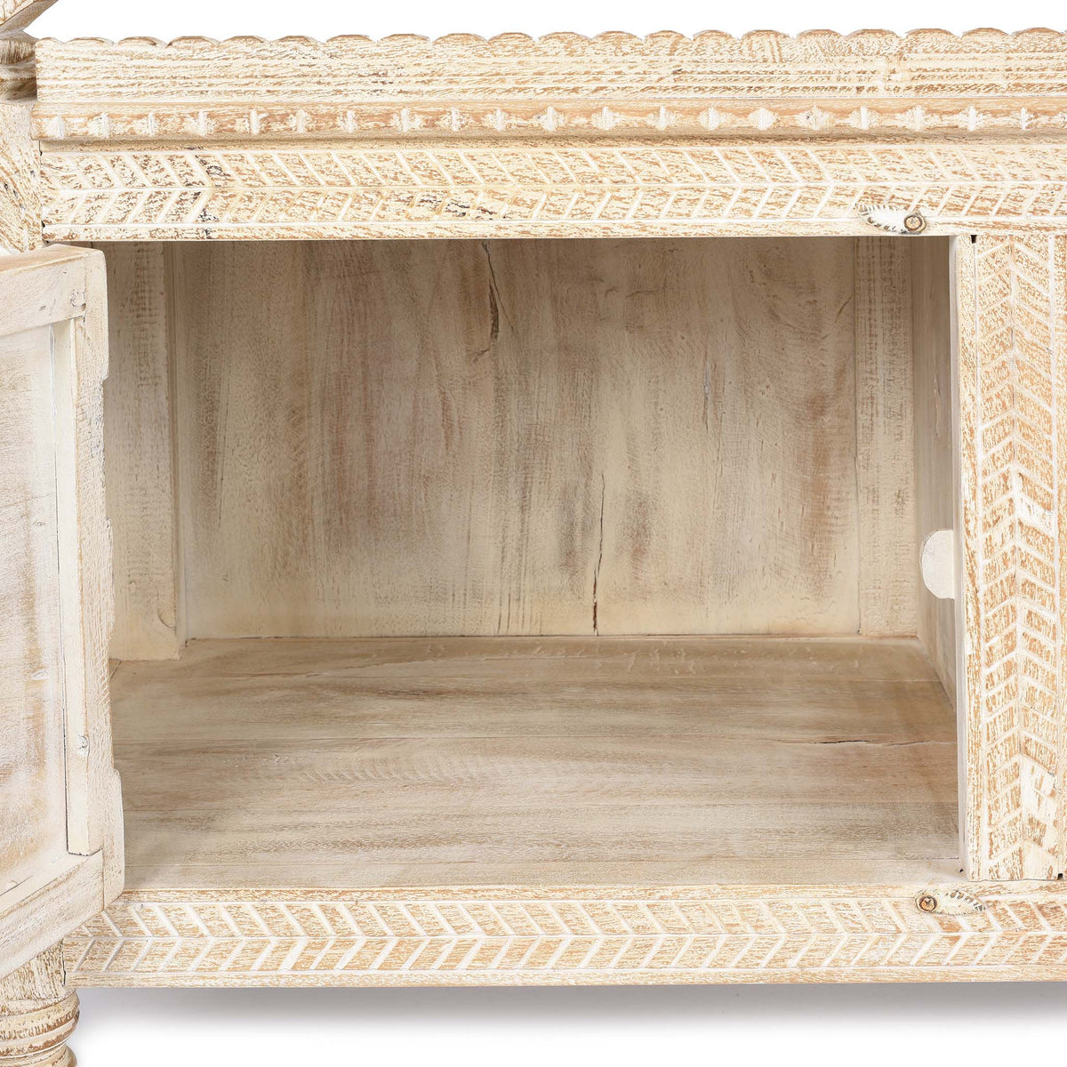 Interior Detail From Low Kutchi AV Cabinet | Indigo Antiques