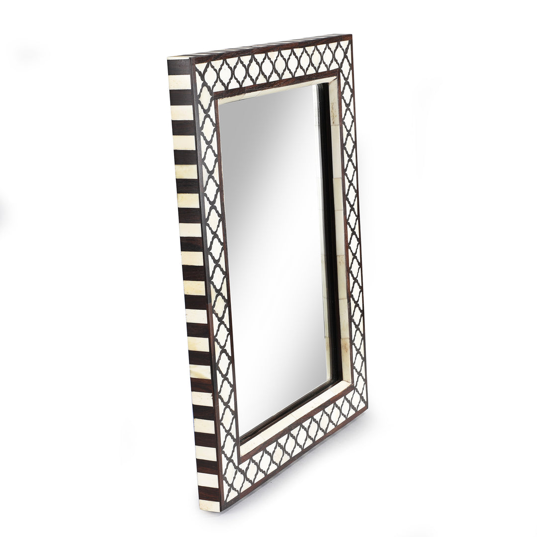 Bone Inlay Mirror From Rajasthan